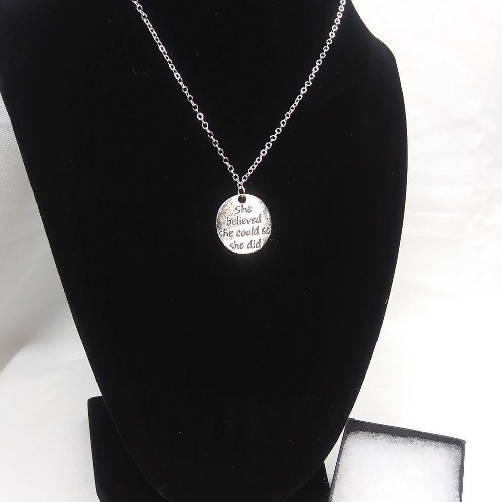 24" Silver  - "She Believed . . . "  Necklace